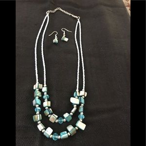 Women’s necklace and earrings